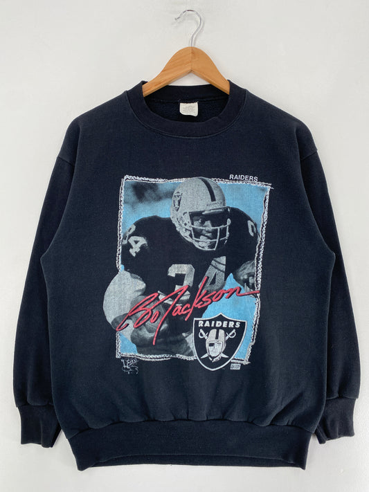 90's RAIDERS Made in USA Size XL Vintage NFL Sweat-Shirt / F4512S