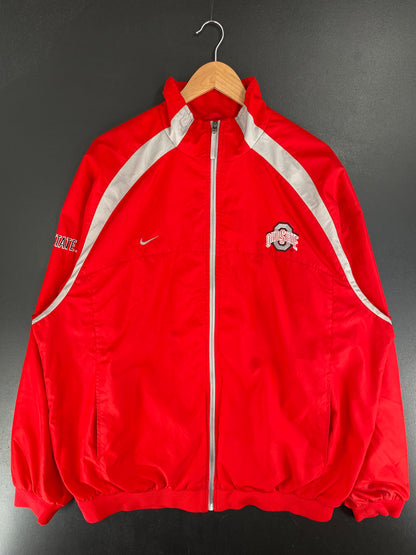 00' NIKE x OHIO STATE Size XL Vintage College Nylon Jacket / G4406N