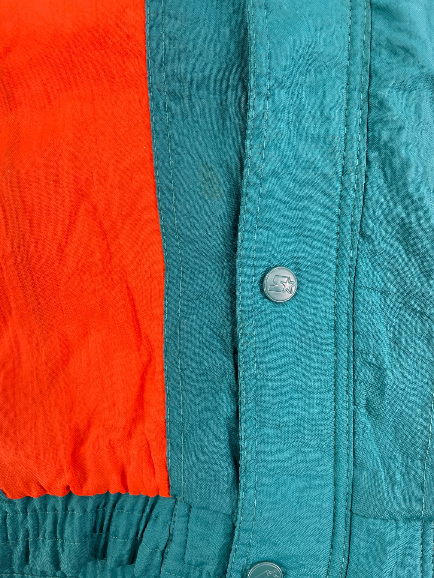 .90's STARTER x MIAMI DOLPHINS Size L Vintage NFL Padded Nylon Jacket / F3333N