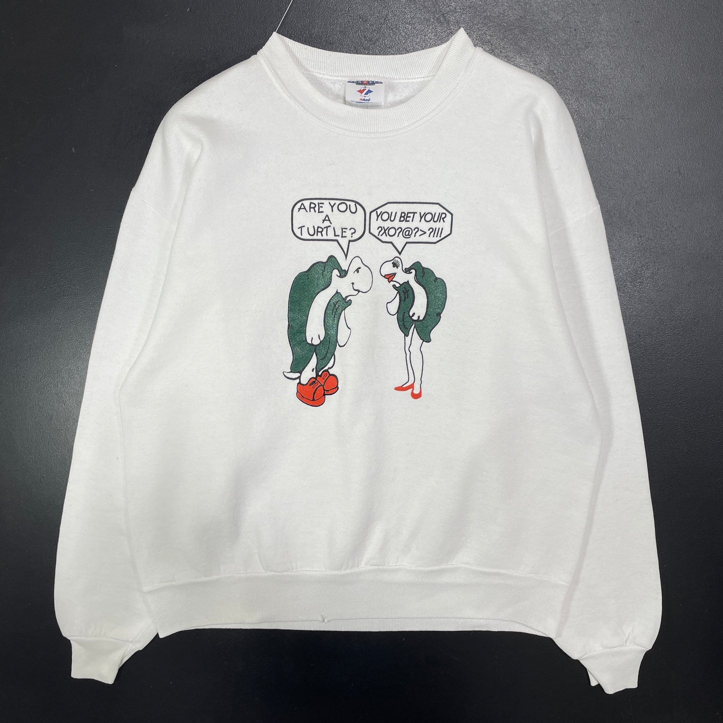 (L) 90's TURTLE TALK Vintage Sweatshirt / A1520S