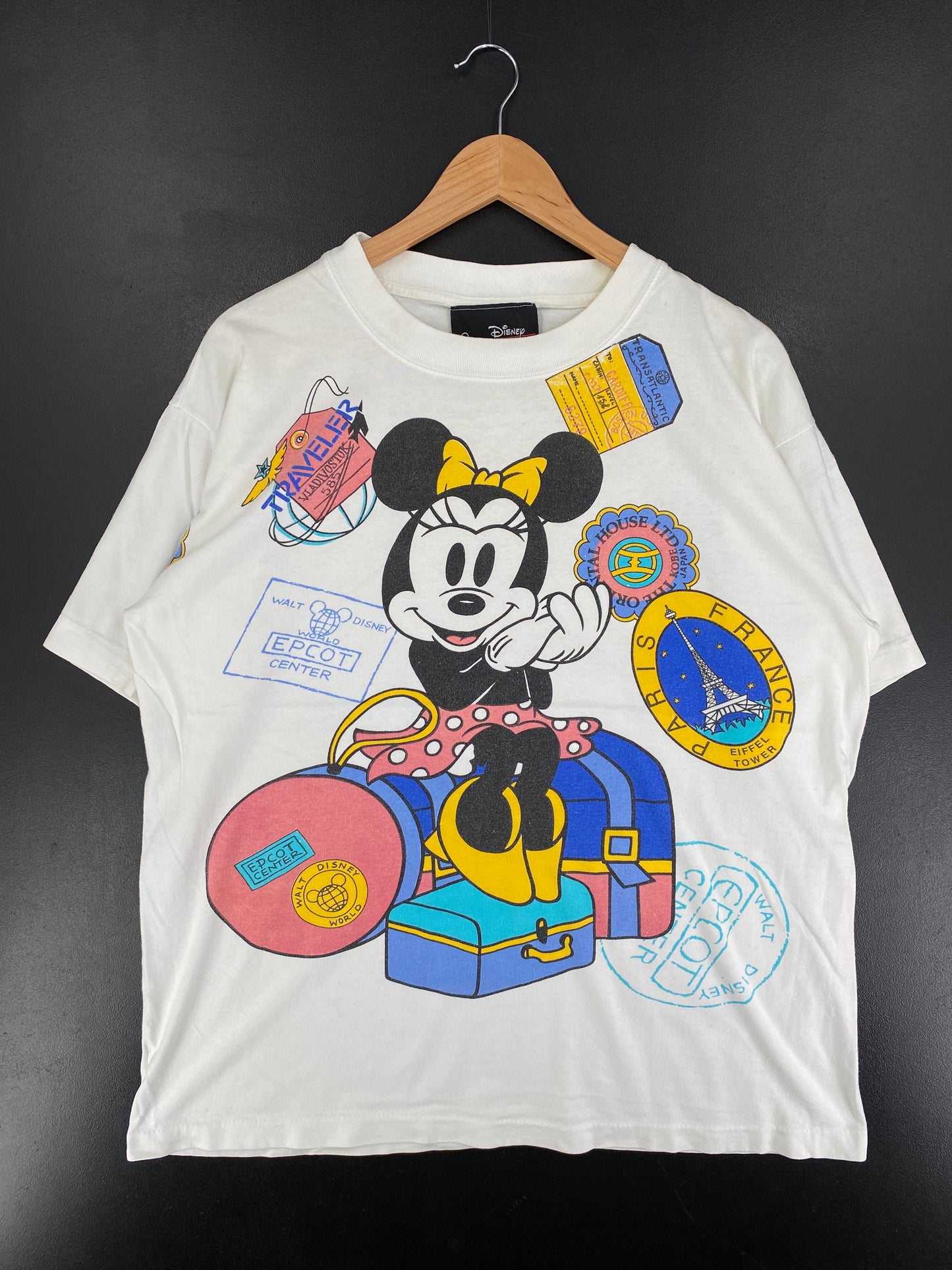 90's MINNIE MOUSE Made in USA Size XL Vintage DISNEY T-Shirt / F2522T
