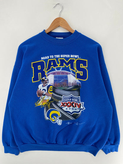 2000 ST. LOUIS RAMS Size XL Vintage NFL Sweat-shirt / F9517S