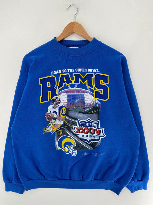 2000 ST. LOUIS RAMS Size XL Vintage NFL Sweat-shirt / F9517S