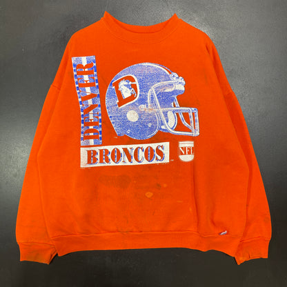 (XL) 1990 DENVER BRONCOS Vintage NFL Sweatshirt / A1504S