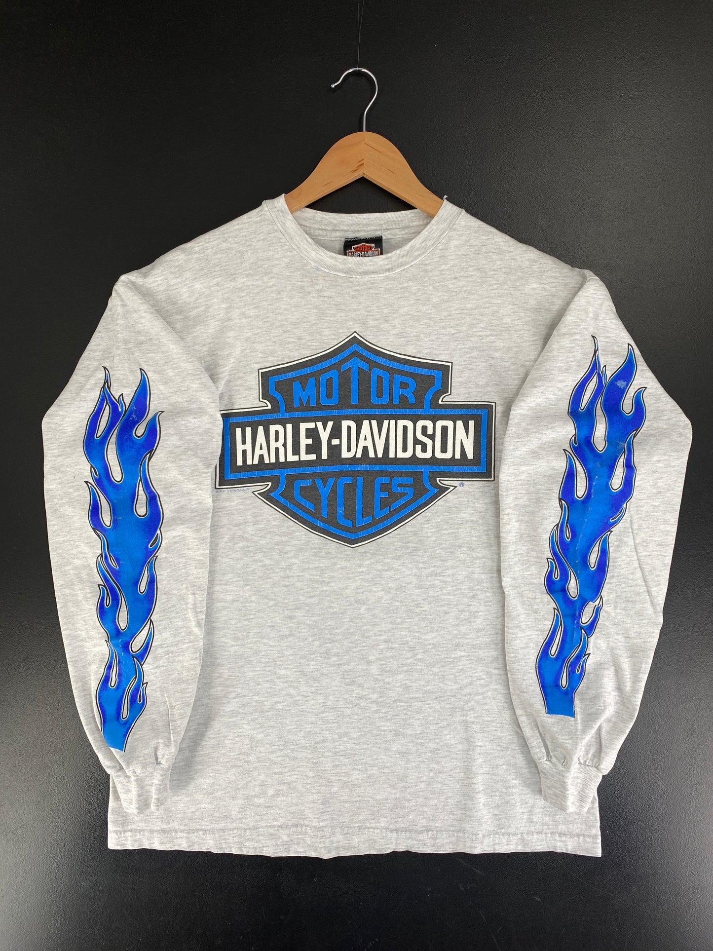 90’s HARLEY DAVIDSON Made in USA Size L Vintage Long Sleeve T-shirt / F8879T