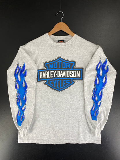 90’s HARLEY DAVIDSON Made in USA Size L Vintage Long Sleeve T-shirt / F8879T