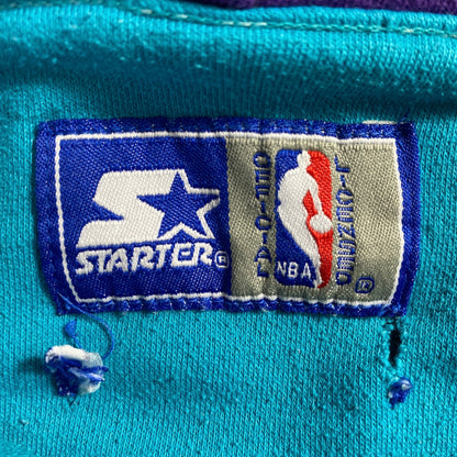 (Approx.L) 90's STARTER x CHARLOTTE HORNETS Vintage NBA Hoodie Sweatshirt / A1075S