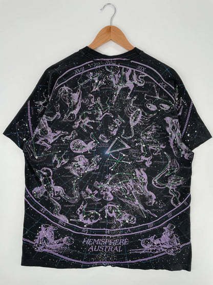 90's LIQUID BLUE CONSTELLATION All over prints Size XL T-shirts / F8517T