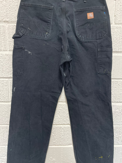 (W34xL30) Vintage CARHARTT Distressed Style Duck Pants / A1159P