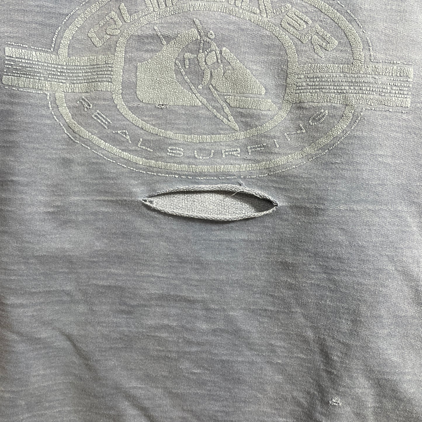 (XL) 90’s QUIKSILVER Worn-out Vintage Sweatshirt / A1342S