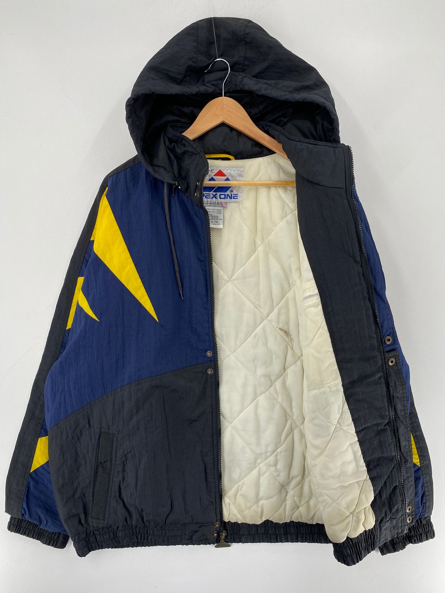 90's APEX ONE x NOTRE DAME Size XL Vintage Padded Nylon Jacket / F4421N