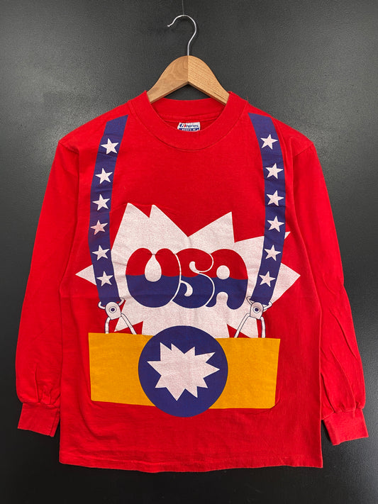 90's USA HERO Made in USA Size M Vintage Long Sleeve T-Shirt / G6311T