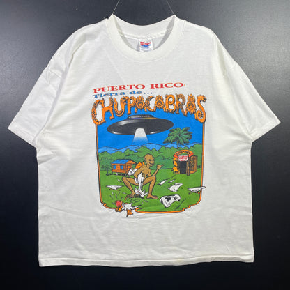 (XL) 90’s PUERTO RICO CHUPACABRAS Vintage T-shirt / A0864T