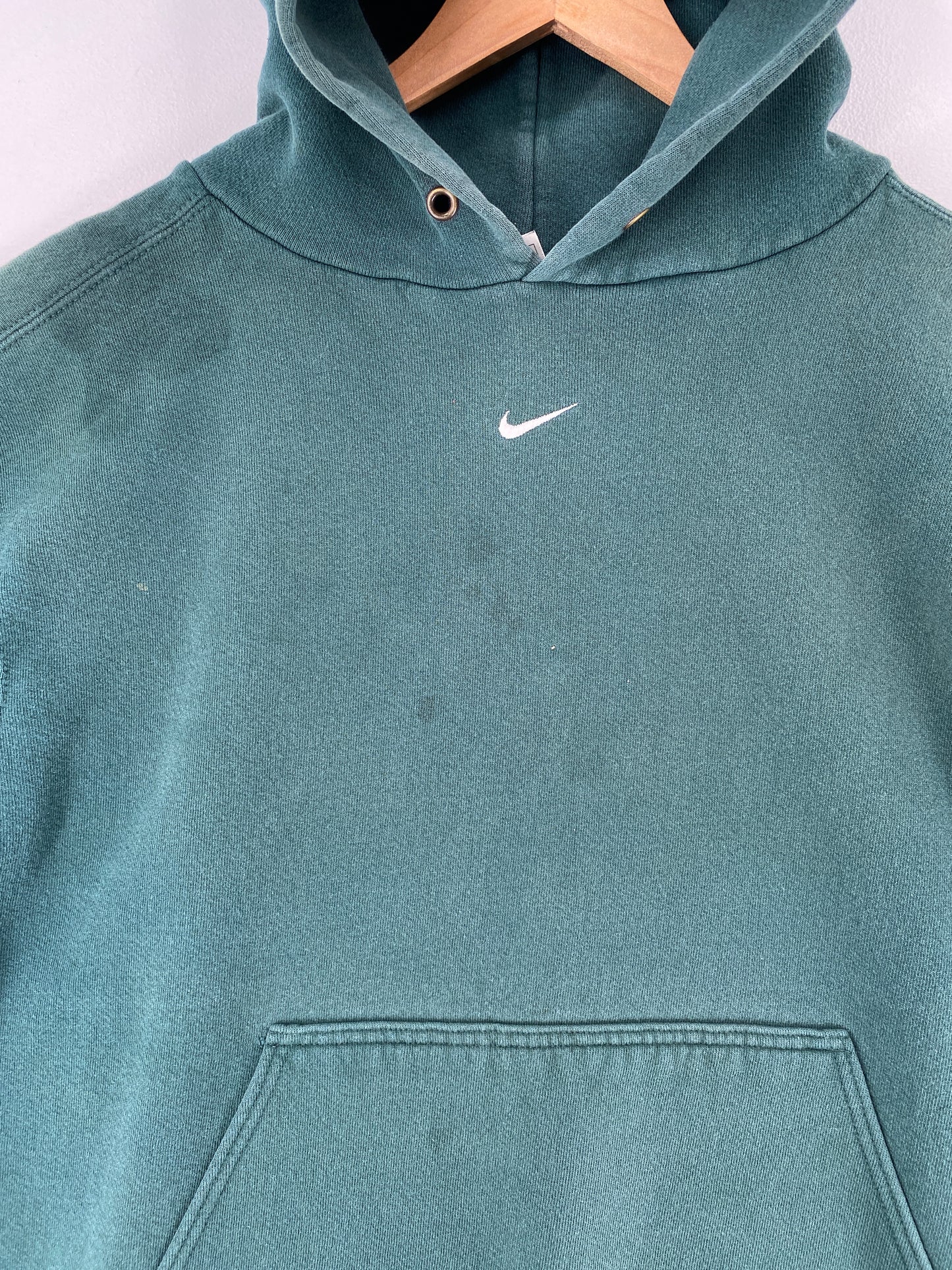90's NIKE MINI CENTER SWOOSH Made in USA Size L Vintage Hoodie Sweat-shirt / F6313S