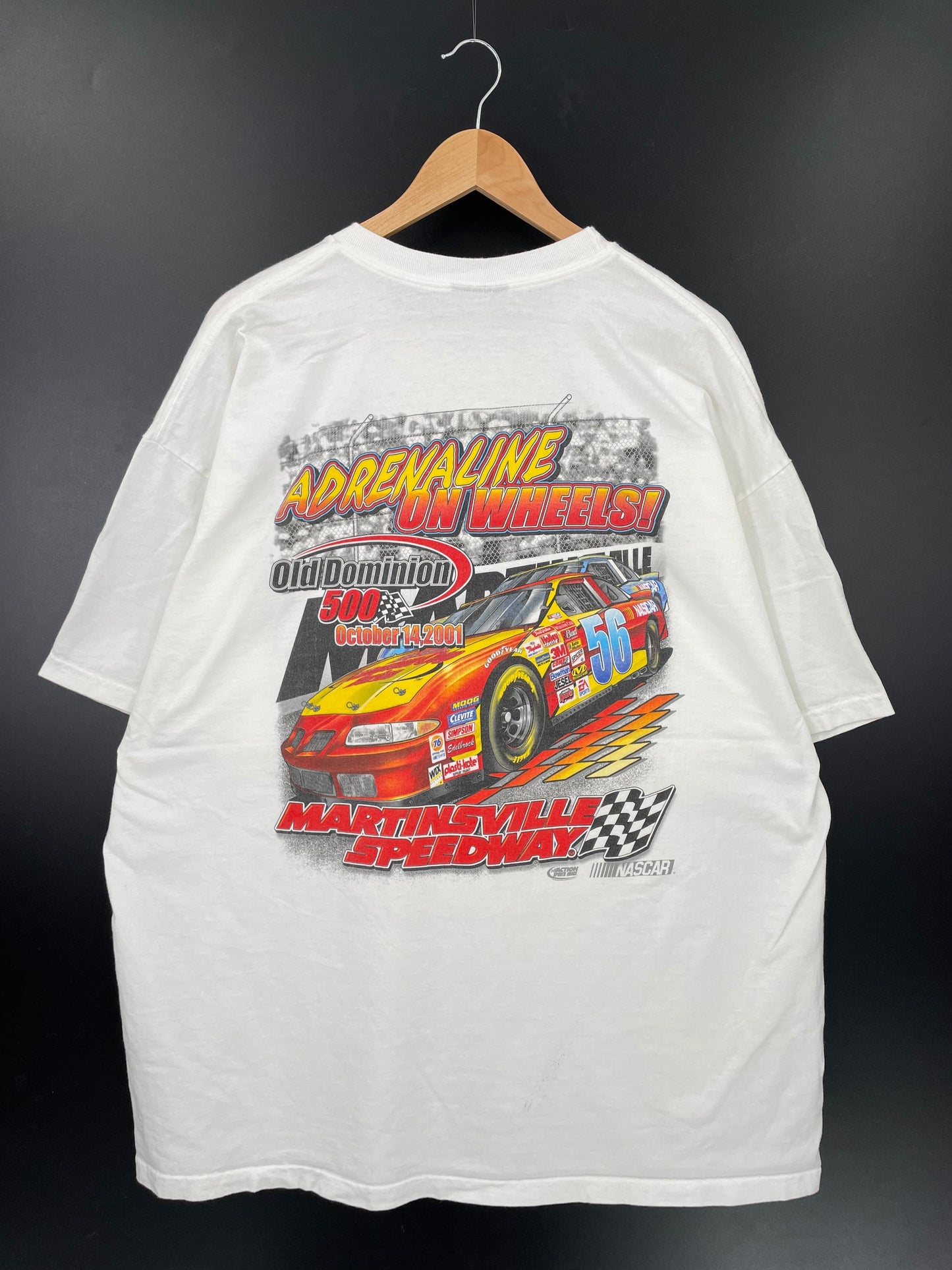 2001 MARTINSVILLE SPEEDWAY Size XL Vintage Racing T-shirt / F711T