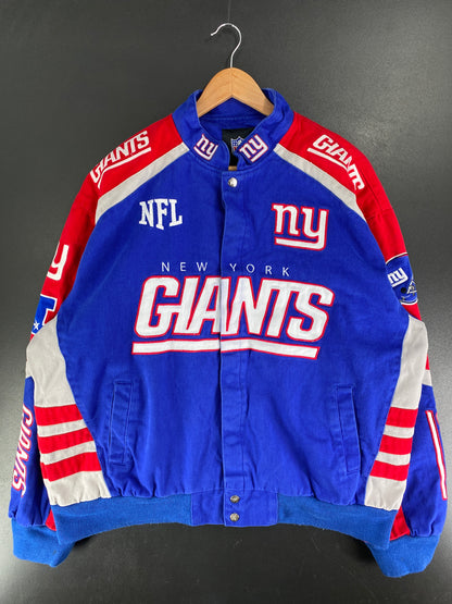 Vintage NEW YORK GIANTS Size XL NFL Racing Jacket / F6135J
