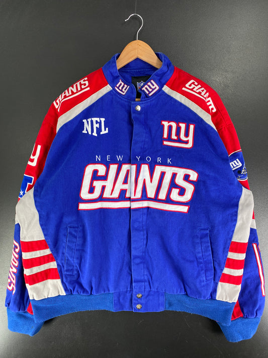 Vintage NEW YORK GIANTS Size XL NFL Racing Jacket / F6135J