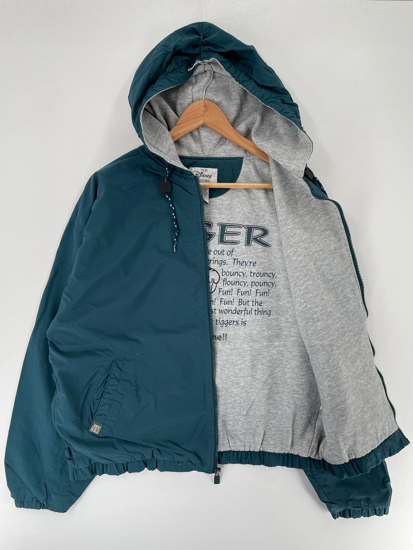 Vintage DISNEY TIGGER Size L Padded Nylon Jacket / F5245N