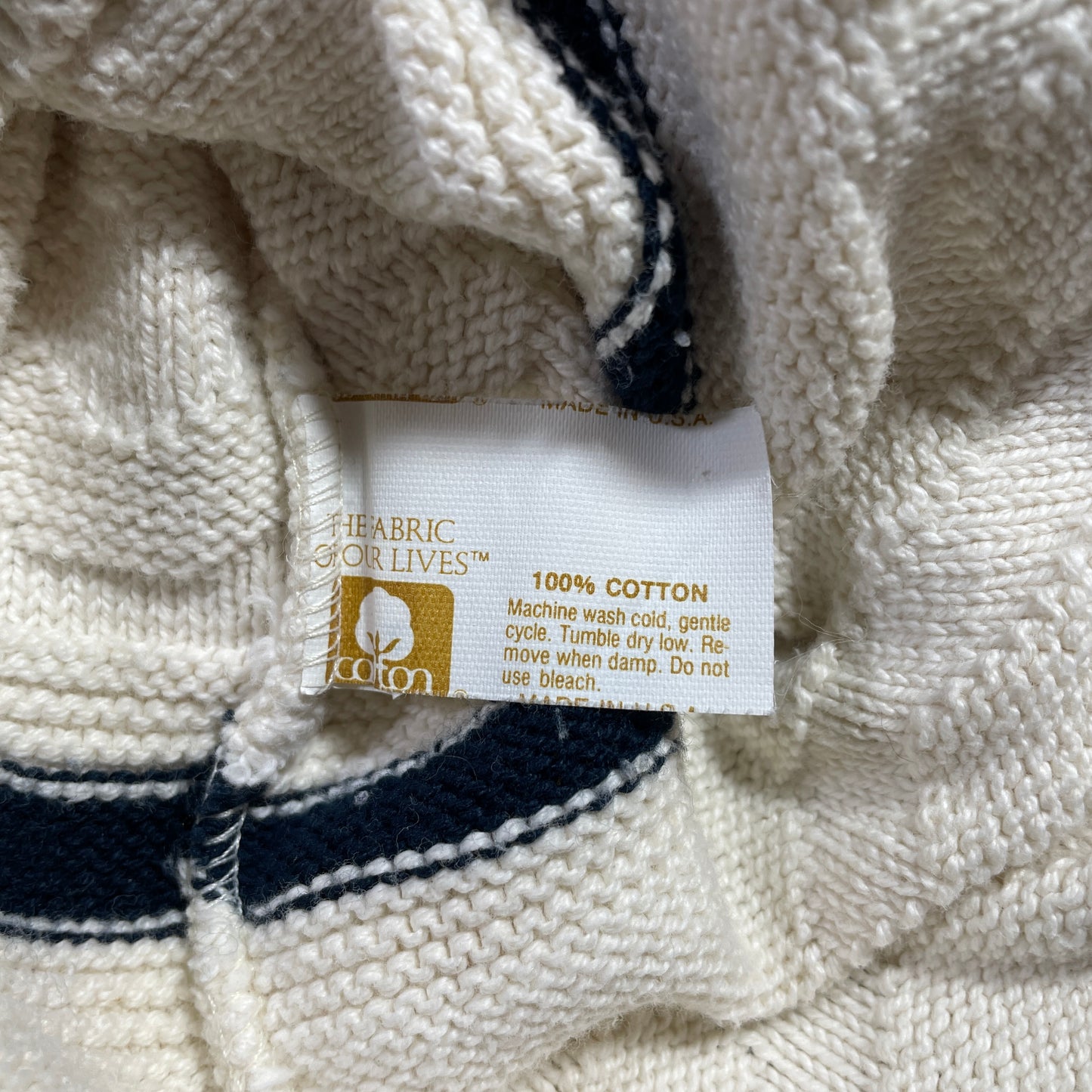(L) 90’s MICHIGAN Vintage College Cotton Knit sweater / A1051S