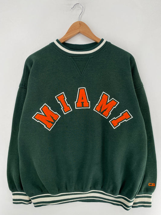 90's MIAMI Size XL Vintage College Sweat-shirt / F6099S
