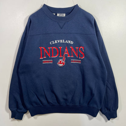 (L) 00’ CLEVELAND INDIANS Vintage MLB Sweatshirt / A1046S