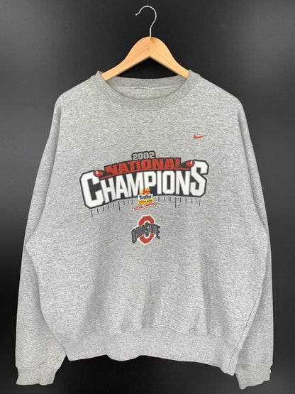 2002 NIKE x OHIO STATE Size No Tag(Approx.XL-XXL) Vintage College Sweat-Shirt / F5354S