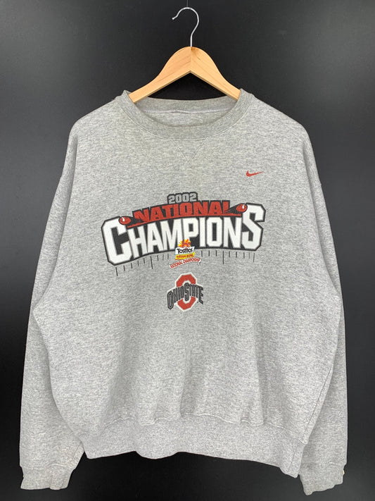 2002 NIKE x OHIO STATE Size No Tag(Approx.XL-XXL) Vintage College Sweat-Shirt / F5354S