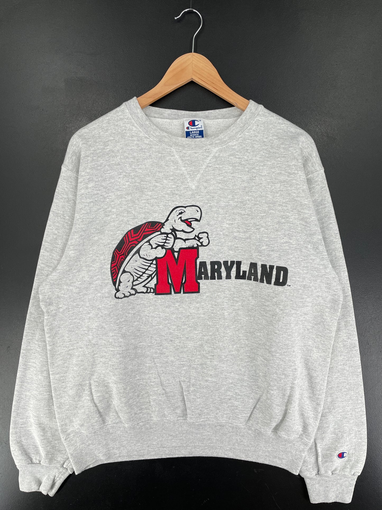 Vintage CHAMPION x MARYLAND Size L College Sweat-Shirt / F3325S