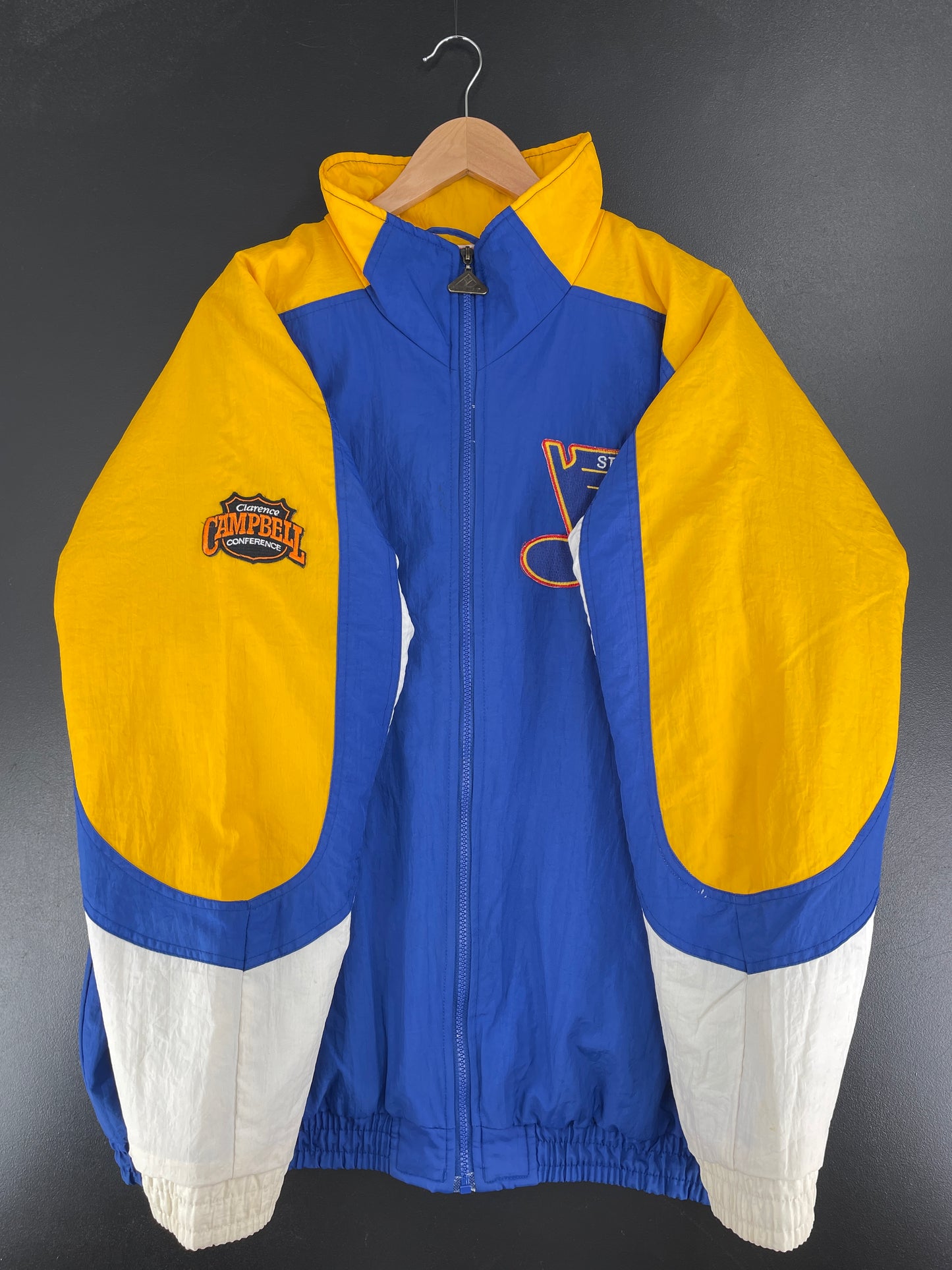 .Vintage ST. LOUIS BLUES Size Approx. XL NHL Padded Nylon Jacket / F3464N