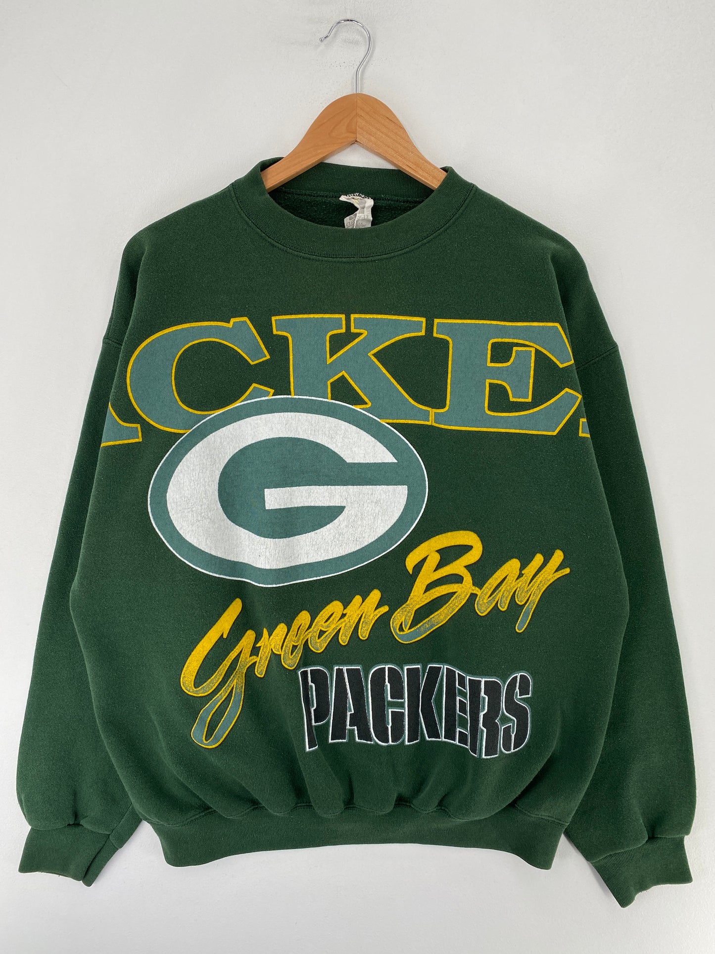 90's GREEN BAY PACKERS Made in USA Size Approx. XL NFL Sweat-Shirt / F9522S