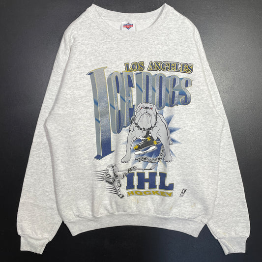 (L) 90's LOS ANGELES ICE DOGS IHL Sweat-Shirt / A0504S