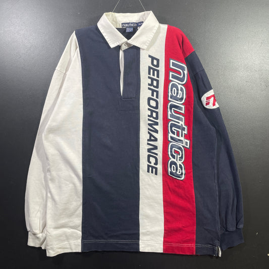 (XL) 90’s NAUTICA Vintage Rugby-Shirt / A0891R