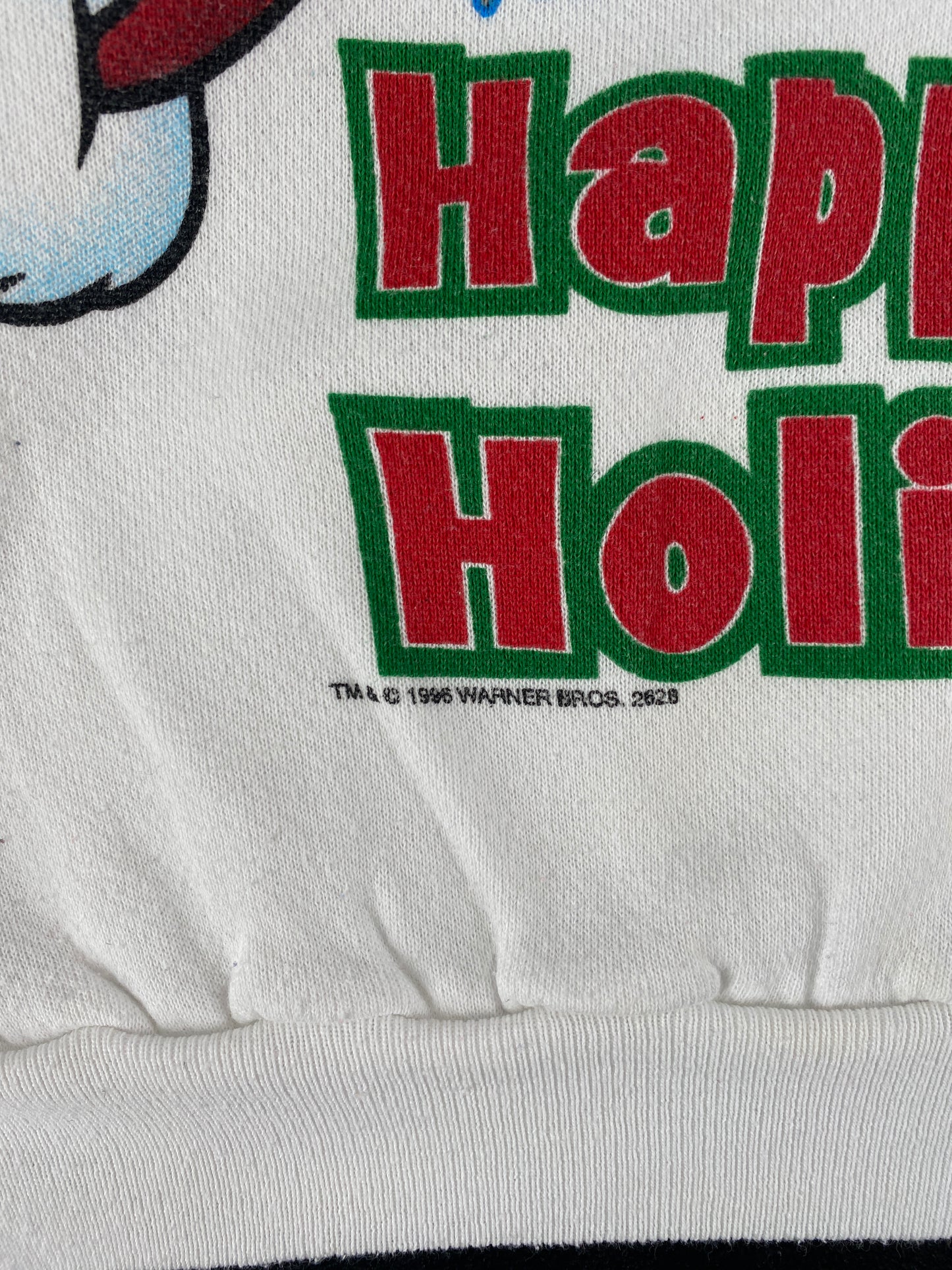 1996 LOONY TUNES CHRISTMAS Size APPROX XL Vintage Sweat-shirt / G5770S