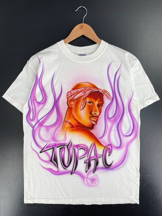 Vintage Hand Painted TUPAC Size M T-Shirt / G3159T