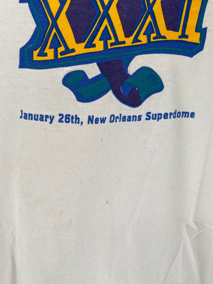 80's SUPER BOWL Size XL Vintage NFL T-Shirt / G3313T