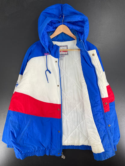 90’s UNIVERSITY OF KANSAS Size XL College Padded Nylon Jacket / F3463N