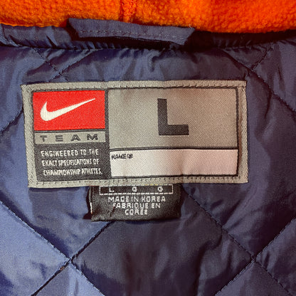 (L) 00' NIKE x CHICAGO BEARS Vintage NFL Padded Nylon Jacket / A1360N