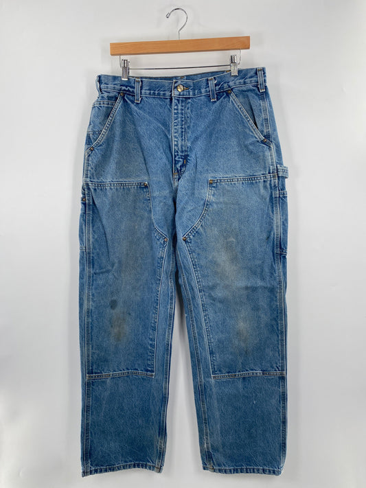 Vintage CARHARTT Double Knee Size W34xL31 Denim Pant / G1391P