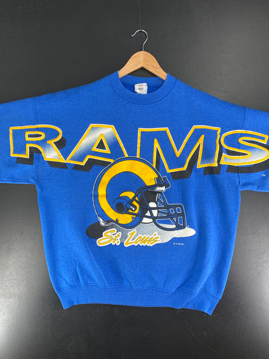 1996 LAS ANGELES RAMS Made in USA Size XL Vintage NFL Sweat-shirt / F4119S
