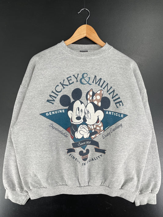 90's DISNEY MICHEY & MINNIE Made in USA Size XL Vintage Sweat-Shirt / F3770S