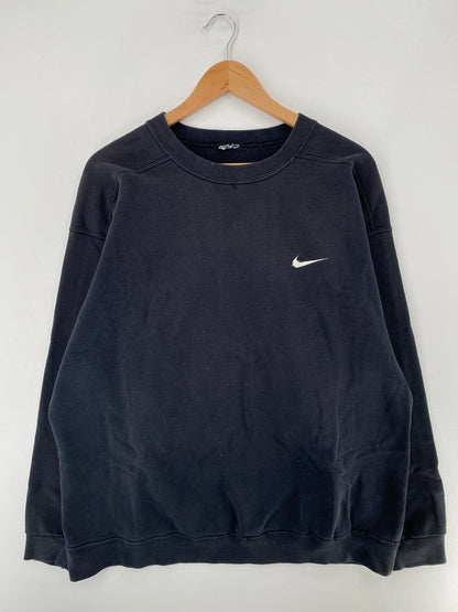 90's NIKE MINI SWOOSH Size No Tag (Approx.XL) Vintage Sweat-shirt / G6088S