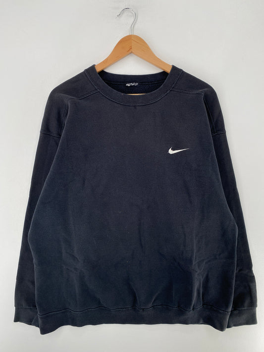 90's NIKE MINI SWOOSH Size No Tag (Approx.XL) Vintage Sweat-shirt / G6088S