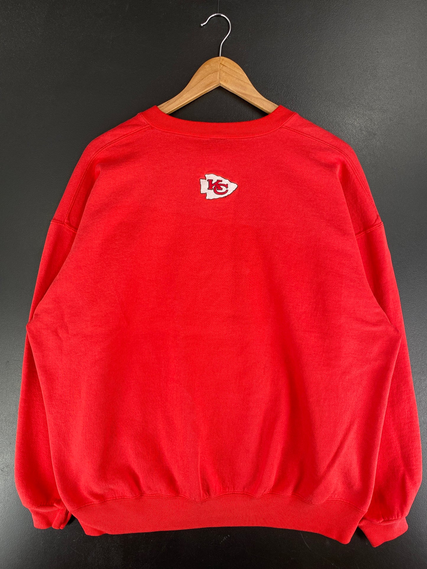 90's RUSSELL x KANSAS CITY CHIEFS Made in USA Size XXL Vintage NFL Sweat-Shirt / F5207S