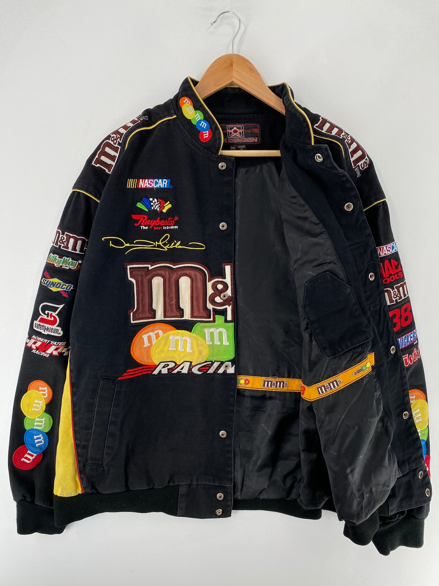 Vintage NASCAR M&M'S X DAVID GILLILAND Size XXXL Racing Jacket / F3671J