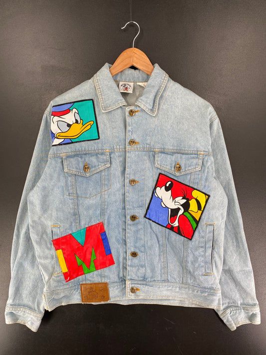 90's DISNEY MICKEY AND FRIENDS Size M Denim Jacket / G578J