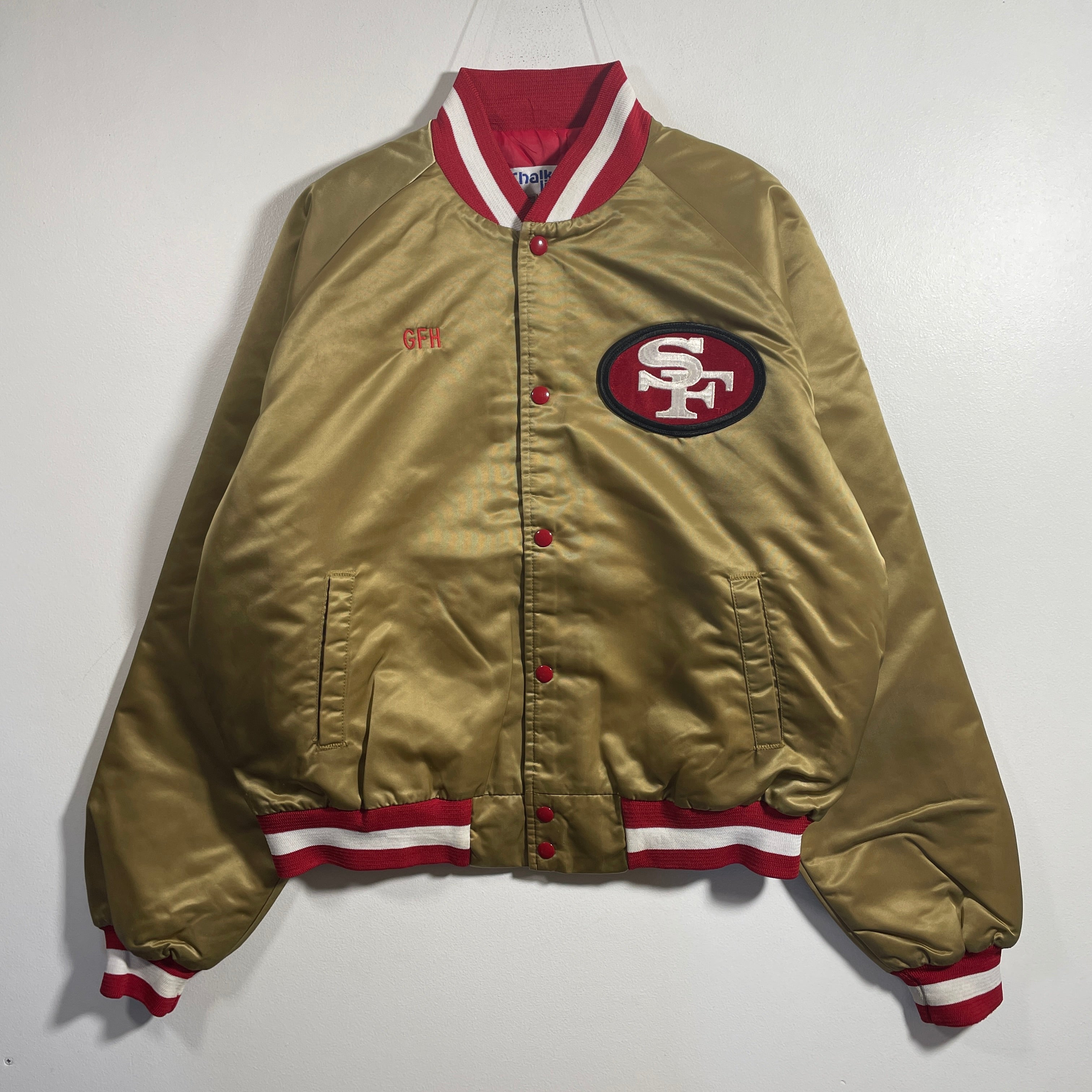 90s〜 nfl nylon × fleece reversible jkt 1990s Washington Redskins Pro Player Reversible Fleece Coat XXL