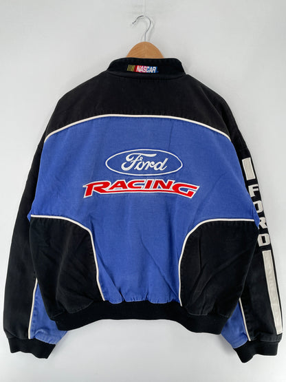 .Vintage NASCAR FORD Size No Tag Approx. XXL Racing Jacket / F2646J