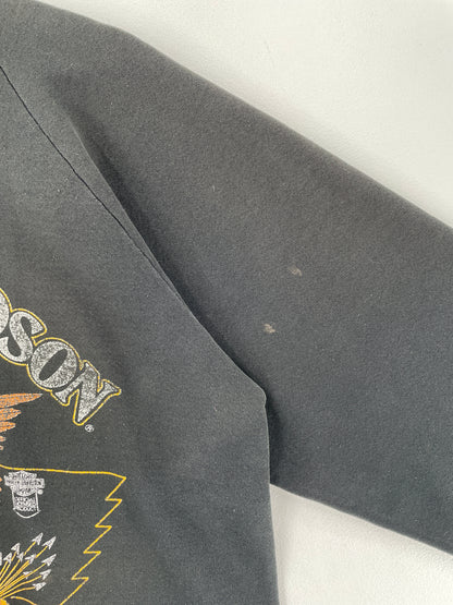 Early 90's HARLEY DAVIDSON Made in USA Size XL Vintage Racing Sweat-shirt / F2732S