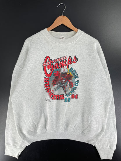 90's NEBRASKA HUSKERS Made in USA Size XXL Vintage College Sweat-shirt / F7448S