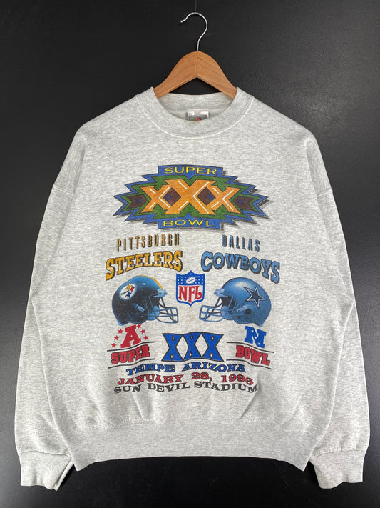 1996 SUOER BOWL Made in USA Size XL Vintage NFL Sweat-Shirt/ F6224S